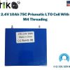 2.4V 10Ah 75C Prismatic LTO Cell With M4 Threading