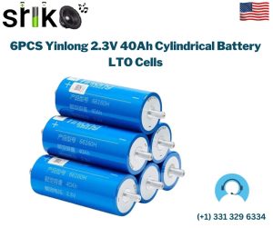 6PCS Yinlong 2.3V 40Ah Cylindrical Battery LTO Cells