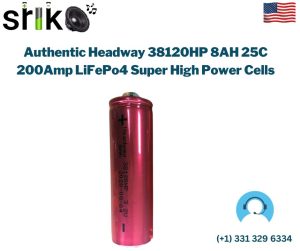 Authentic Headway 38120HP 8AH 25C 200Amp LiFePo4 Super High Power Cells