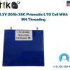 2.3V 20Ah 35C Prismatic LTO Cell With M4 Threading