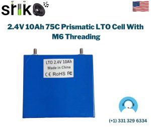 2.4V 10Ah 75C Prismatic LTO Cell With M6 Threading