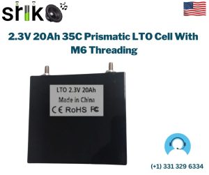 2.3V 20Ah 35C Prismatic LTO Cell With M6 Threading