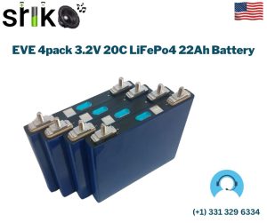 EVE 4pack 3.2V 20C LiFePo4 22Ah Battery