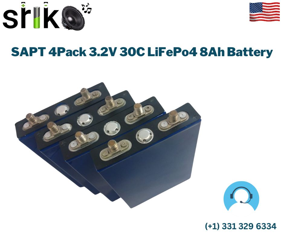 SAPT 4Pack 3.2V 30C LiFePo4 8Ah Battery