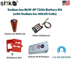 Sodium Ion 8kW 4P 72Ah Battery Kit (with Sodium Ion 46145 Cells)