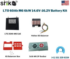 LTO 60Ah M6 6kW 14.6V-16.2V Battery Kit