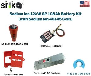 Sodium Ion 12kW 6P 108Ah Battery Kit (with Sodium Ion 46145 Cells)
