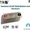 Headway 4S 4P 32Ah Busbars and Hardware