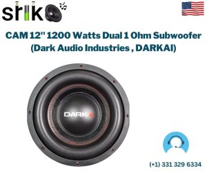 CAM 12" 1200 Watts Dual 1 Ohm Subwoofer (Dark Audio Industries , DARKAI)