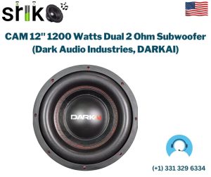 CAM 12" 1200 Watts Dual 2 Ohm Subwoofer (Dark Audio Industries, DARKAI)
