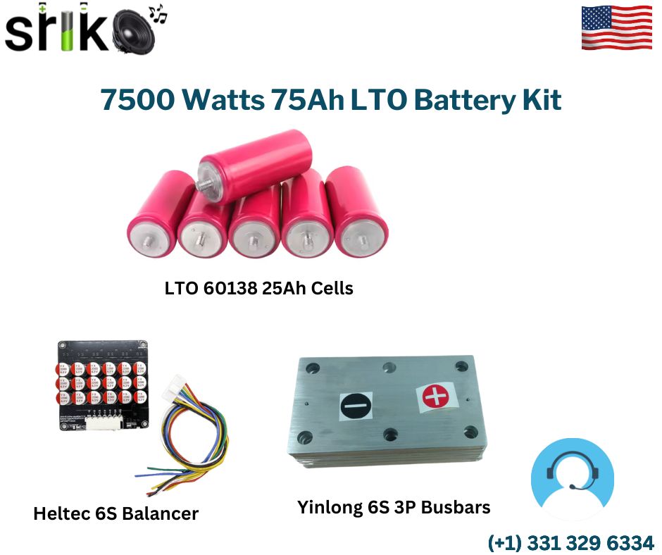 7500 Watts 75Ah LTO Battery Kit