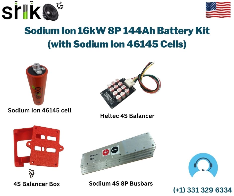 Sodium Ion 16kW 8P 144Ah Battery Kit (with Sodium Ion 46145 Cells)