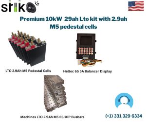 Premium 10kW 29Ah LTO Kit with 2.9A M5 Pedestal Cells