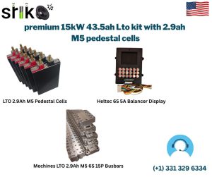 Premium 15kW 43.5Ah LTO Kit with 2.9A M5 Pedestal Cells