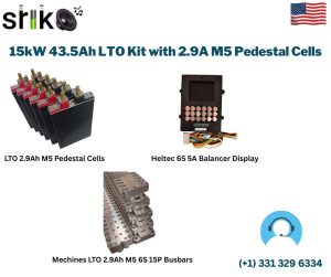 15kW 43.5Ah LTO Kit with 2.9A M5 Pedestal Cells