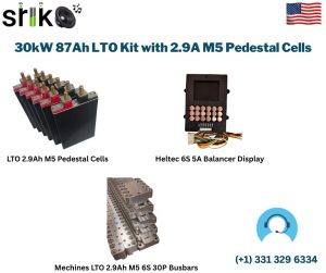 30kW 87Ah LTO Kit with 2.9A M5 Pedestal Cells