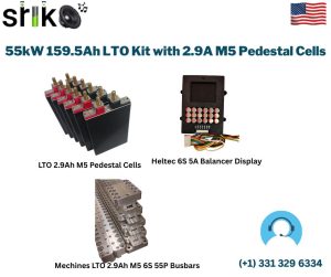 55kW 159.5Ah LTO Kit with 2.9A M5 Pedestal Cells