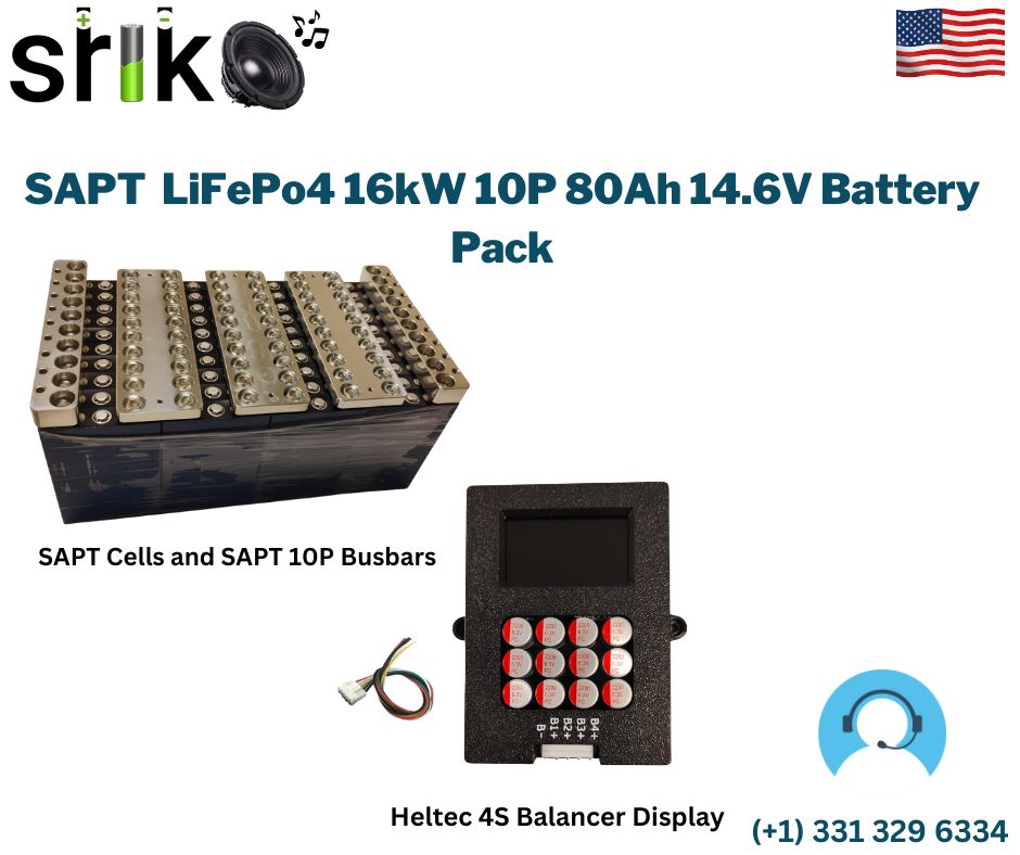 SAPT LiFePo4 16kW 10P 80Ah 14.6V Battery Pack