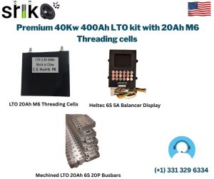 Premium 40Kw 400Ah LTO kit with 20Ah M6 Threading cells
